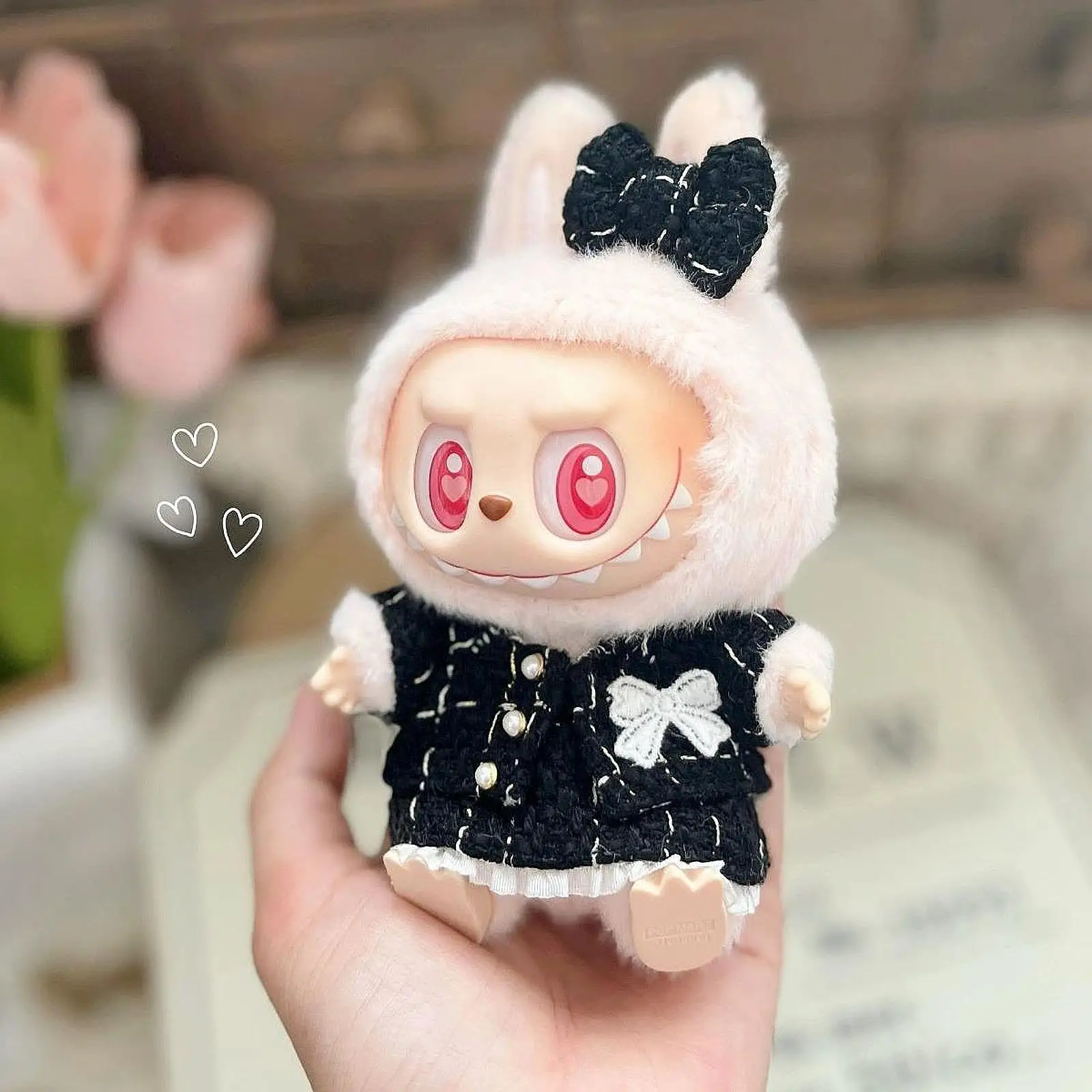 Plush Doll Clothes Set with Headwear Soft Stuffed Animal Accessories Photo Props Doll Clothing Cartoon Costumes for 17cm Doll
