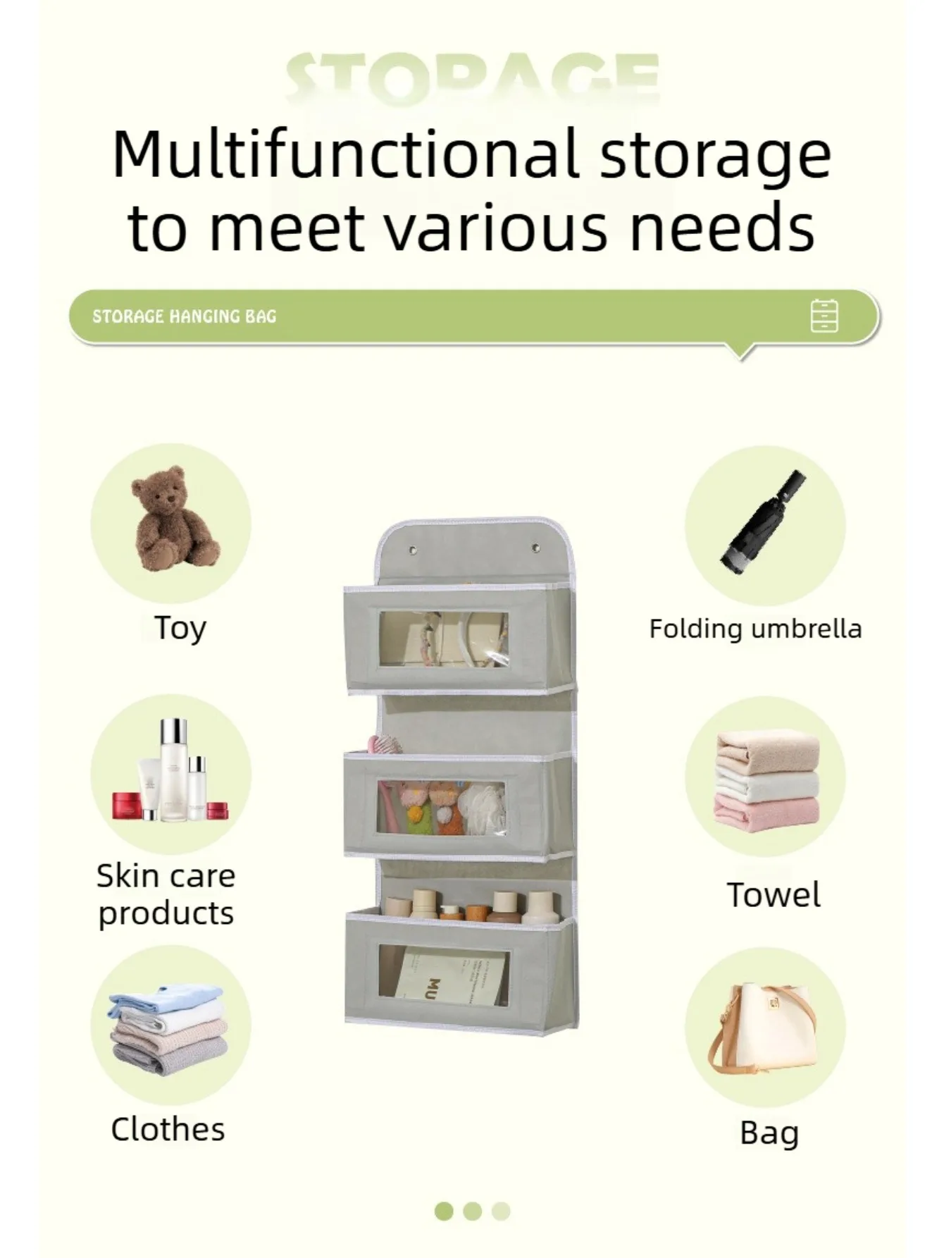 Bolsa organizadora colgante multiusos para habitación infantil - imagen 5