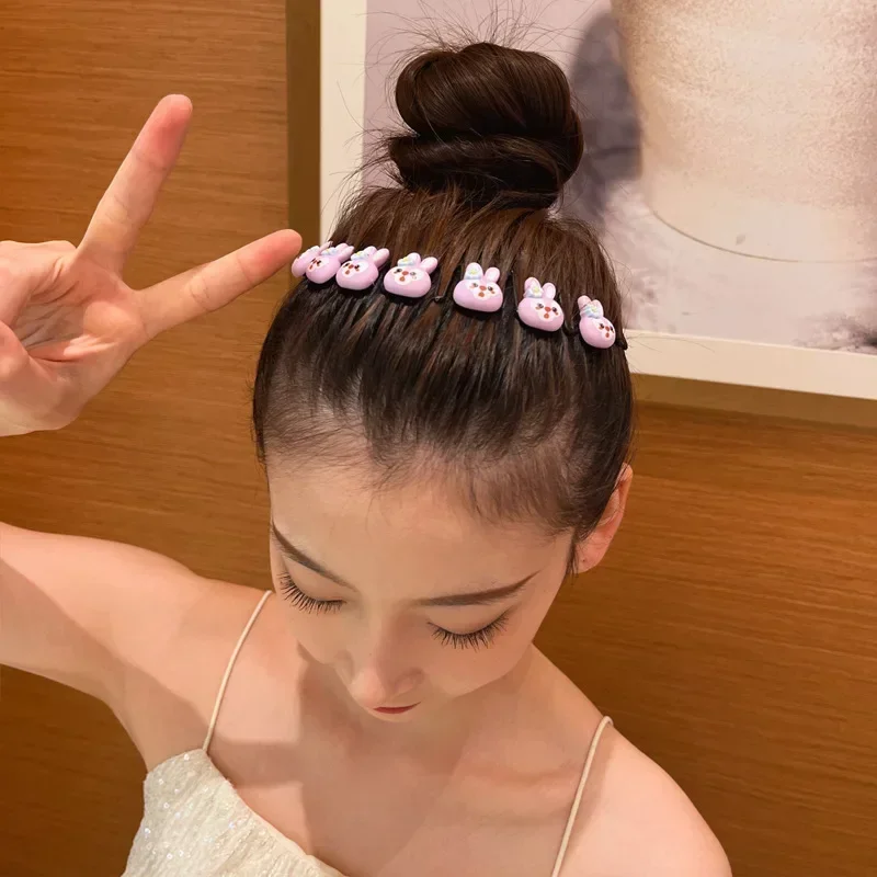 Peine para el pelo roto con forma de estrella para niños, diadema con pinza para el pelo, tocado bonito de oso, dulce princesa para niñas, accesorios para el cabello alargados - imagen 5