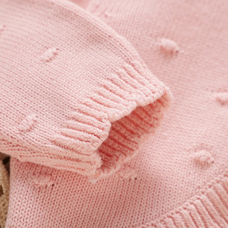 Suéteres rosas para niñas, cárdigans bonitos con un solo botón, prendas de vestir tejidas de manga larga para niños pequeños, chaquetas y abrigos, prendas de punto de 1 a 3 años - imagen 4