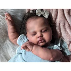 Muñeca Reborn NPK realista de piel oscura artesanal