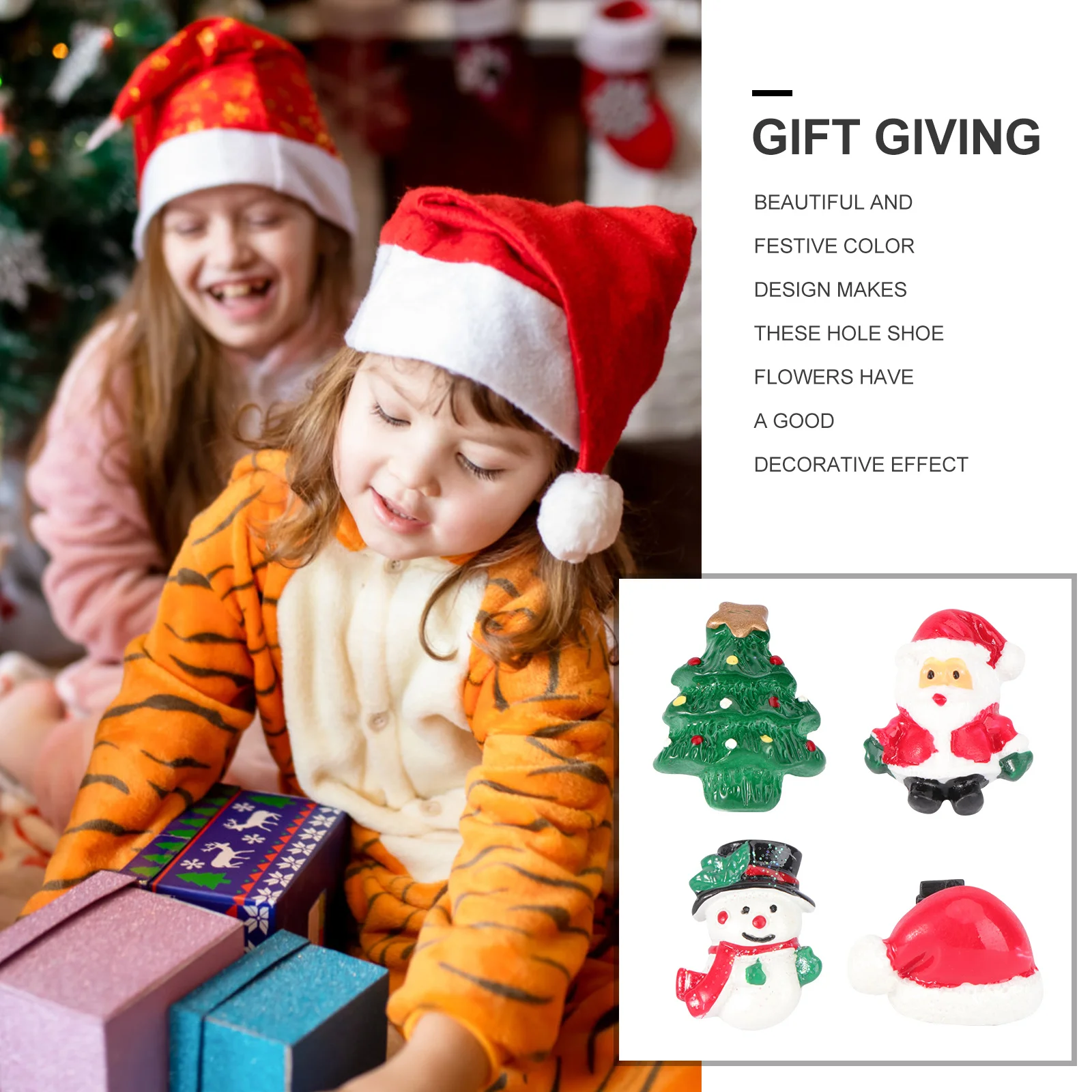 20 piezas hebillas de zapatos de Navidad, accesorios clásicos para zapatos de vacaciones, fácil instalación, hebilla decorativa para cordones, hebillas para cordones