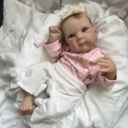 NPK-Beta Reborn de aspecto Real de 18 pulgadas, bebé tierno, tacto suave realista, pintura de múltiples capas, piel 3D con venas visibles