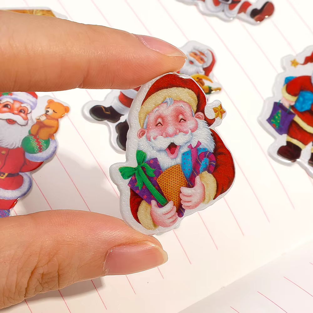 Pegatinas 3D navideñas de Papá Noel – Decoración infantil - imagen 2