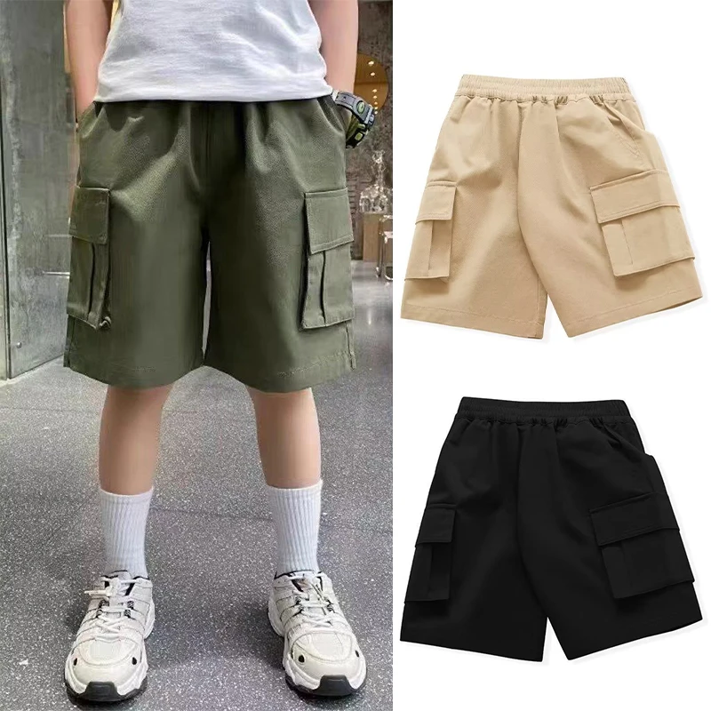 Pantalones cortos verano para niños – Estilo cargo holgado - imagen 2