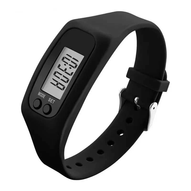 Nuevo reloj electrónico LED Fitness, podómetro electrónico de silicona, reloj de pulsera para correr, cálculo de kilometraje multifuncional