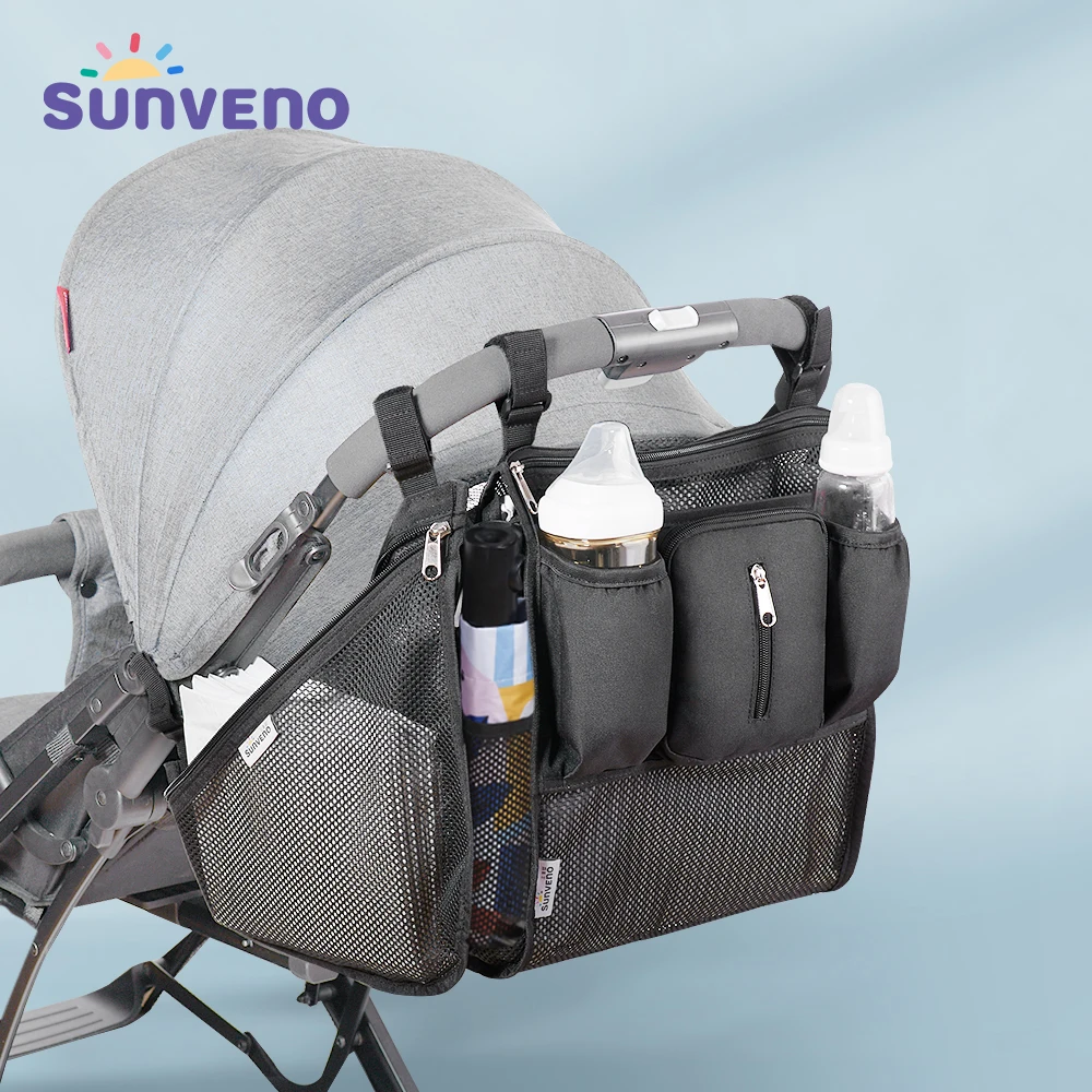 Sunveno-bolsa organizadora para cochecito de bebé, bolsa de almacenamiento para carrito de bebé, accesorios para cochecito
