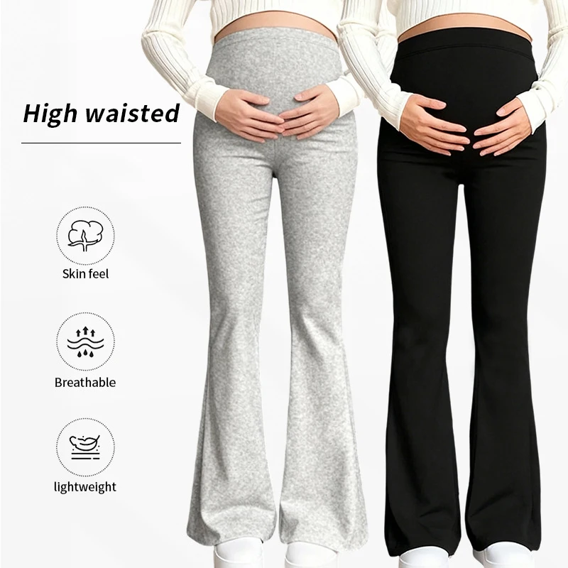 Pantalones de maternidad de cintura alta con soporte de barriga - imagen 4