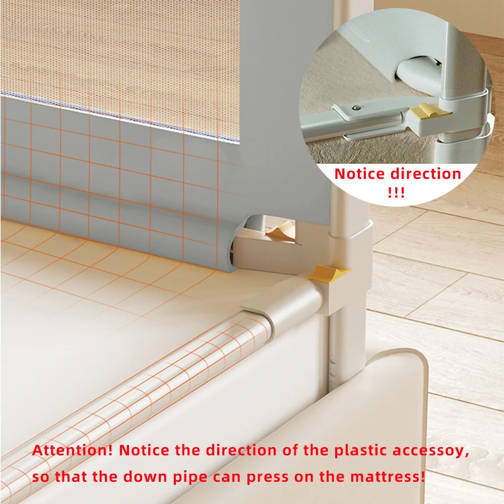 PANGDUBE Barandilla seguridad cama bebé – Barrera protección infantil - imagen 5