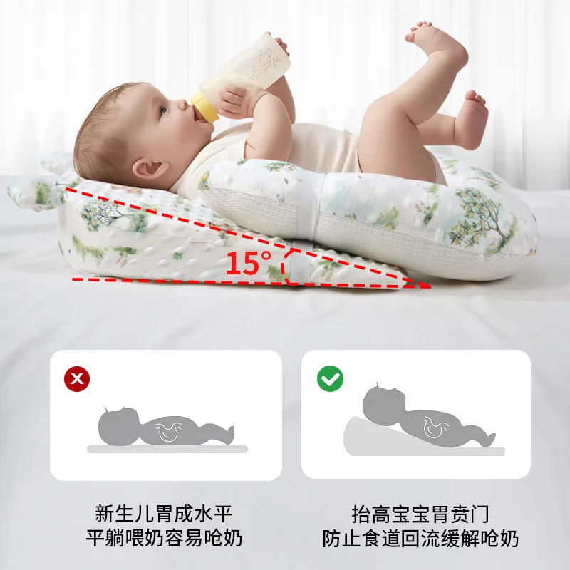 Almohada antirrollos transpirable para bebé recién nacido - imagen 2