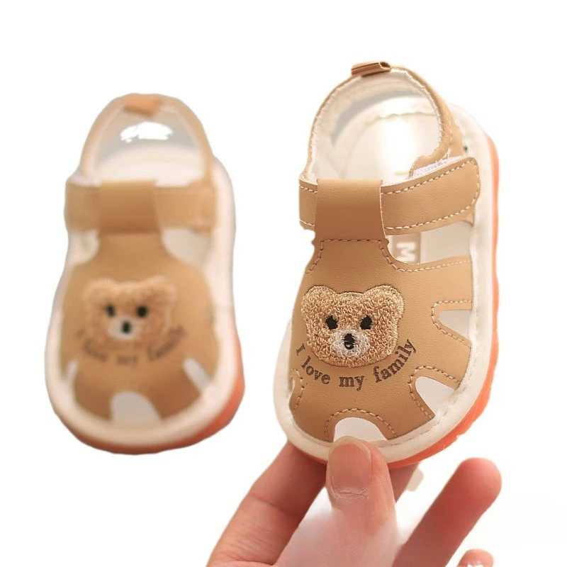 Novedad de verano, zapato de bebé, zapato versátil para caminar, sandalia de suela blanda, zapato antideslizante Baotou para ladrar, zapatos de moda para niños, zapatos simples para chico - imagen 5