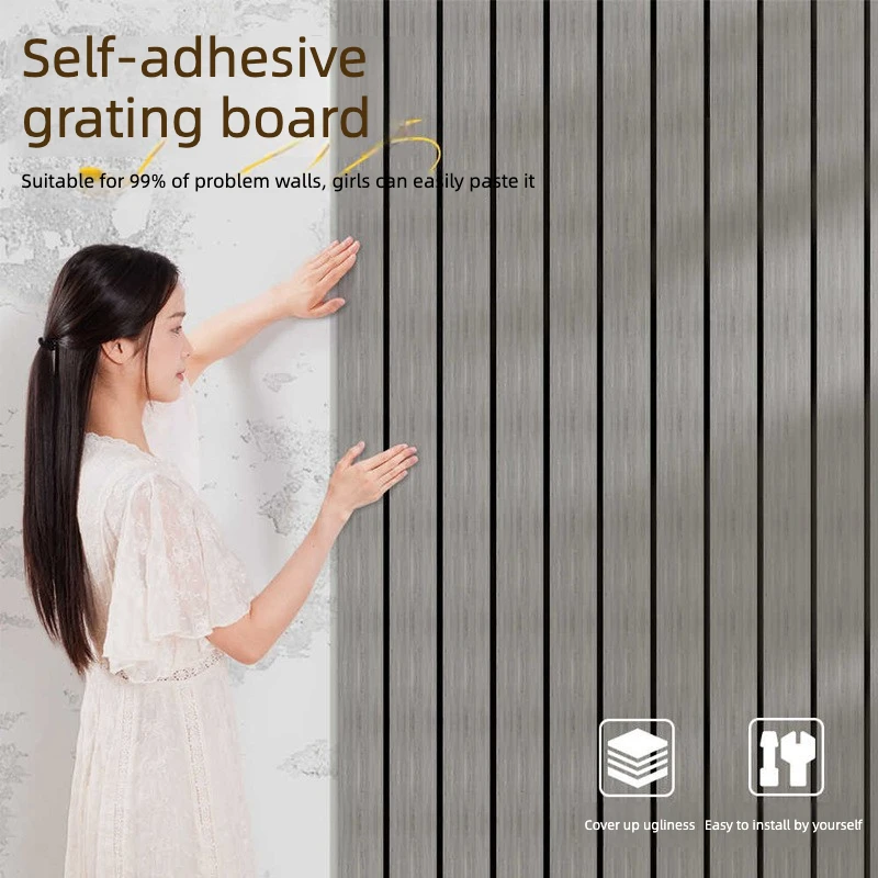 Papel pintado de techo impermeable autoadhesivo: decoración de techo a prueba de humedad y panel de rejilla para pegatinas de renovación de paredes - imagen 2