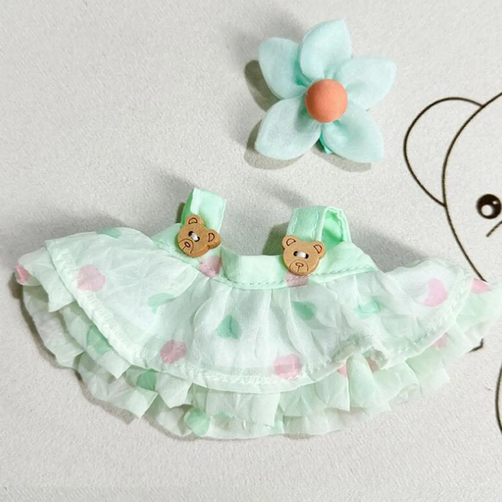 Stuffed Doll Dress Make Your Own Dolls Photo Props, Educational Costumes Pretend Play Clothing Dress up for 15cm Dolls