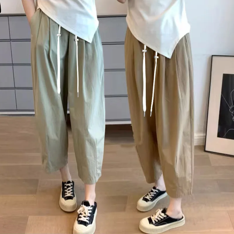 Pantalones premamá cintura alta rectos y holgados - imagen 3