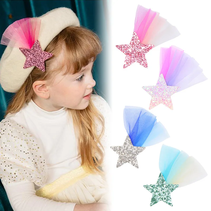 Accesorios de horquilla de encaje de princesa Meteor, nuevo Clip de borde para niñas, sombreros para niños, accesorios para el cabello para niñas y niños, horquilla de estrella