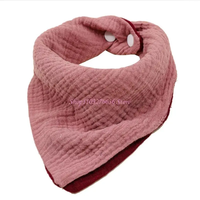 R6FD Baby Bab para niña Boy Baby Babing Bib Bib Bib con botón ajustable Bandana alimentación infantil - imagen 3