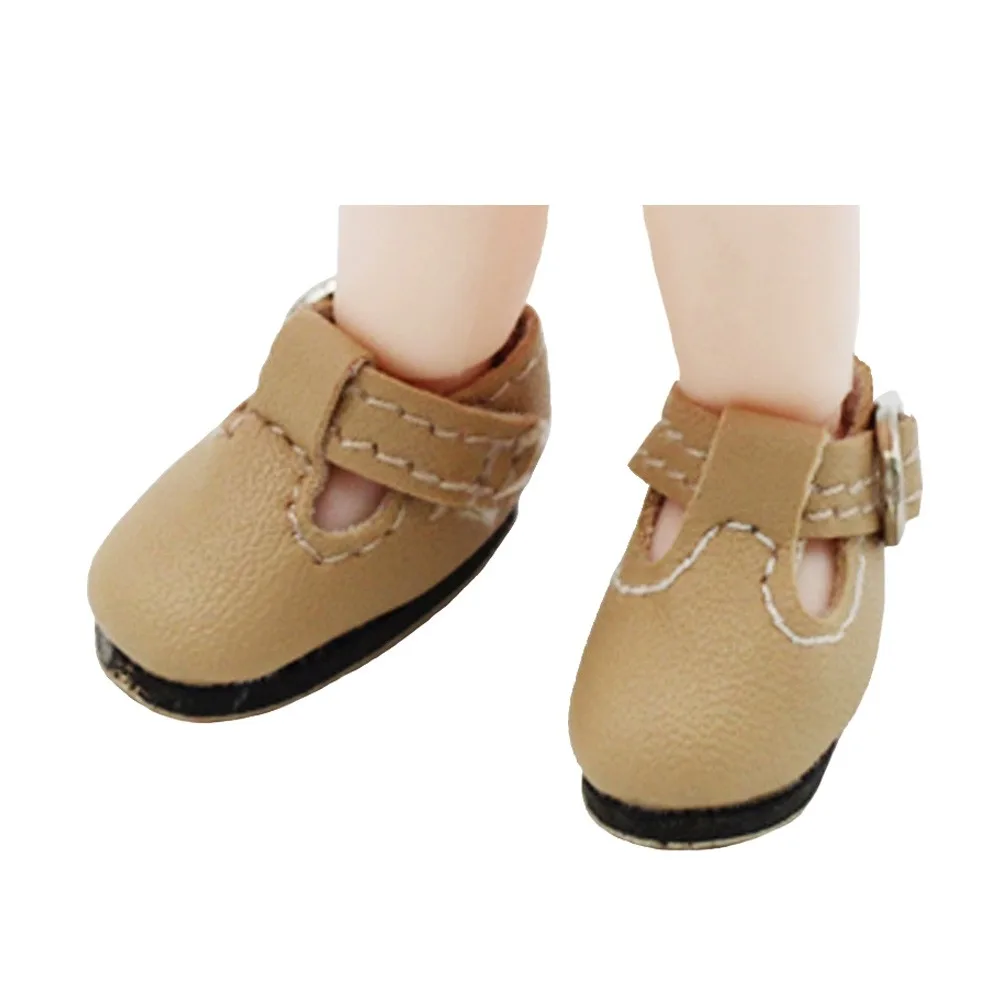 Zapatos de muñeca BJD de 2,8 cm x 1,2 cm, zapatos de princesa de muñeca de tamaño Mini de cuero PU, sandalias multicolores de diseño a la moda, accesorios para muñecas