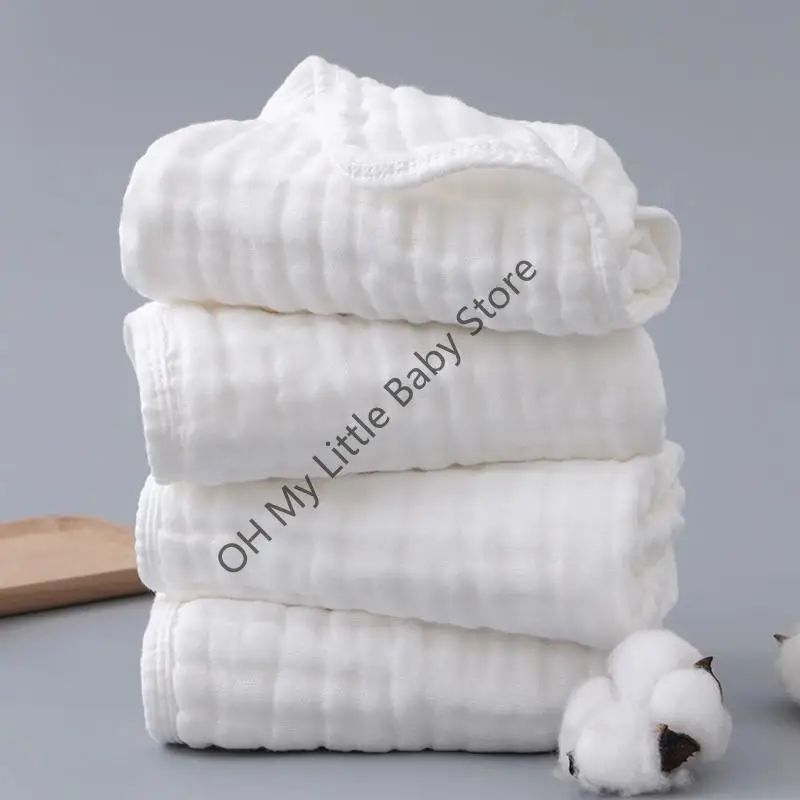 M76C Reversible Baby Bibs Skin-friendly Cotton Absorbent Feeding Bib for Infant - imagen 2