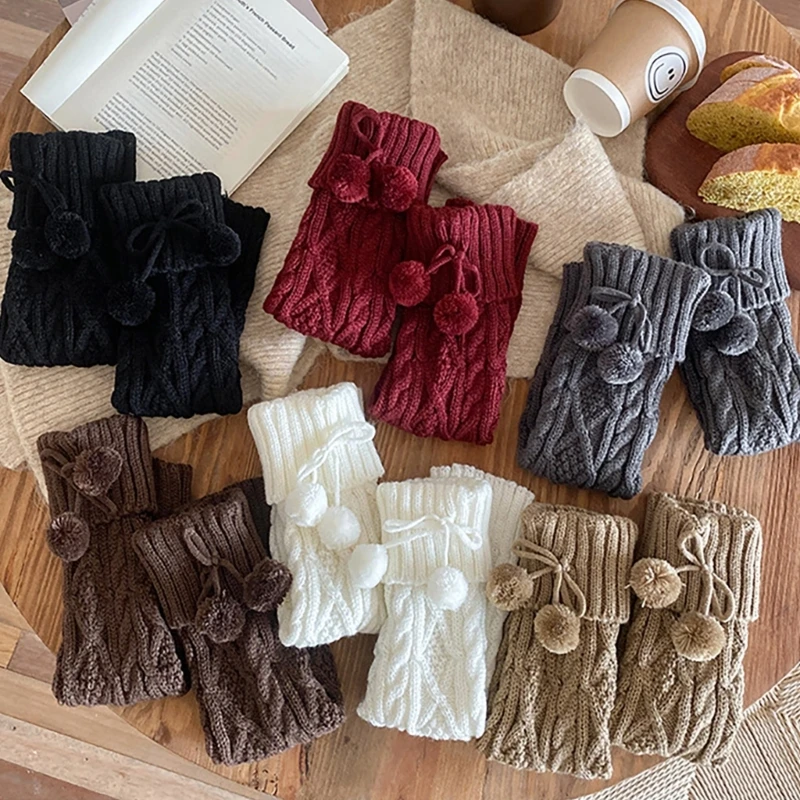 Calentadores de piernas Vintage para niños y niñas, calentadores de piernas tejidos de ganchillo para invierno, calcetines apilables para niñas adolescentes de 3 a 13 años - imagen 3