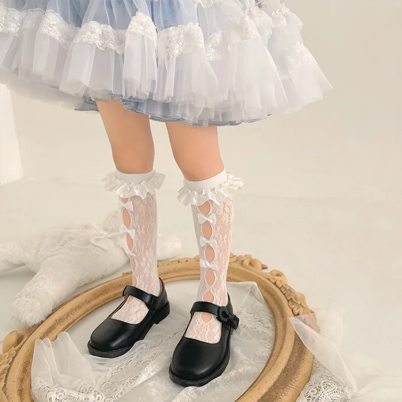 Calcetines de algodón con encaje para niños – Frescos en verano - imagen 2