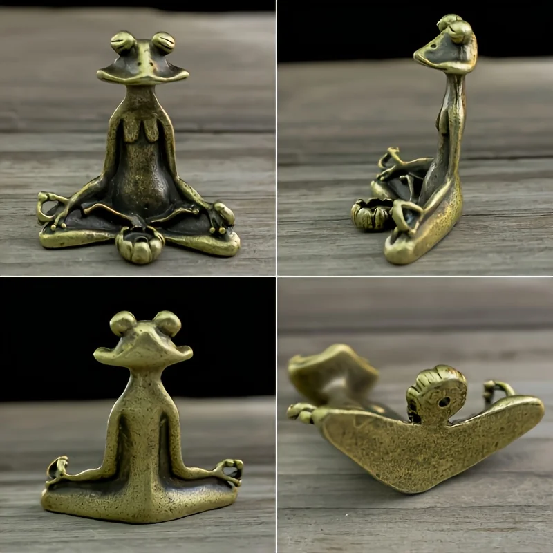 Escultura de rana en latón para habitación infantil, estilo decoración - imagen 3