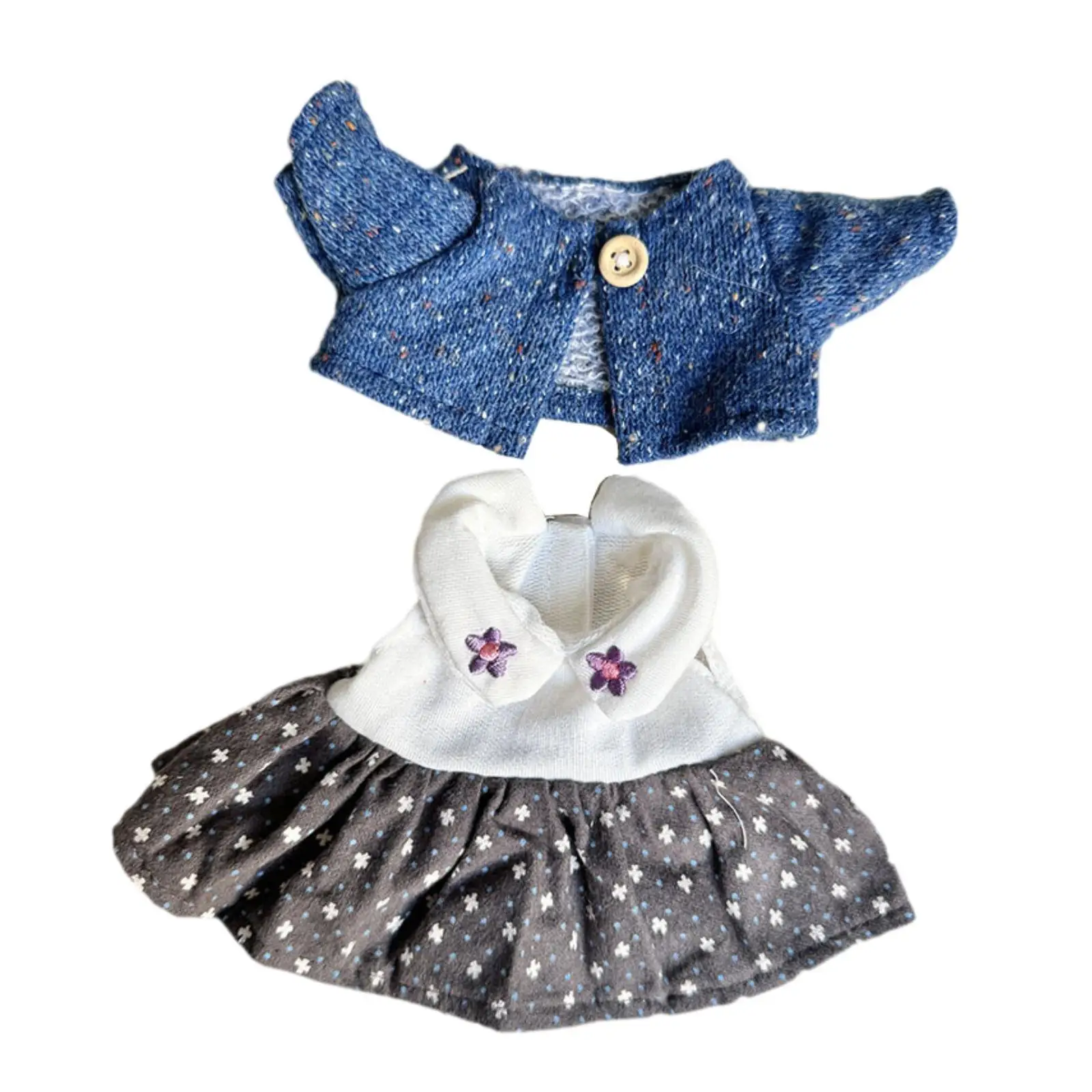 Doll Sweater Dress suits Coordination for Kids Birthday Gift DIY Alive Mini Doll Clothes Doll Clothes Accessories for 20cm Dolls