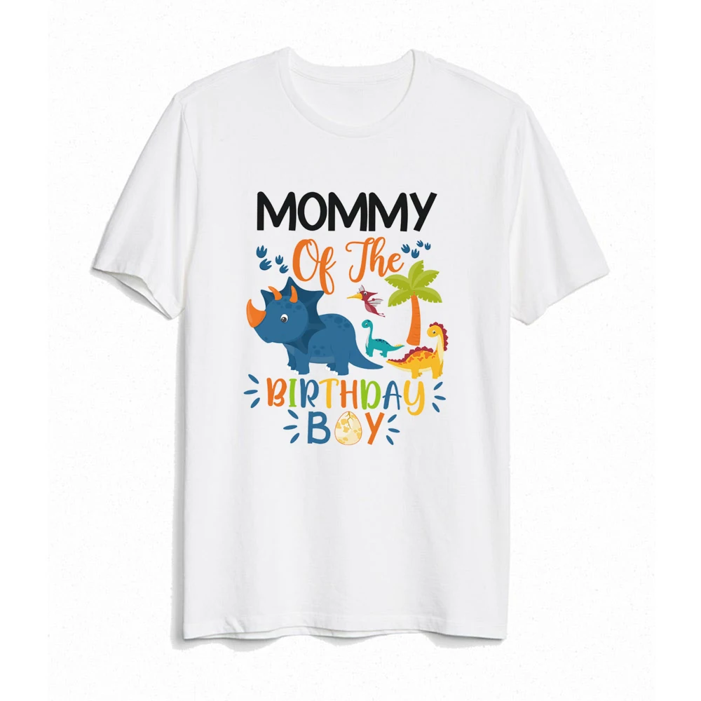 Estampado de dinosaurio niños 2 años cumpleaños familia ropa a juego papá mamá Bro Sis cumpleaños niño camisa camiseta cumpleaños equipo camiseta - imagen 4