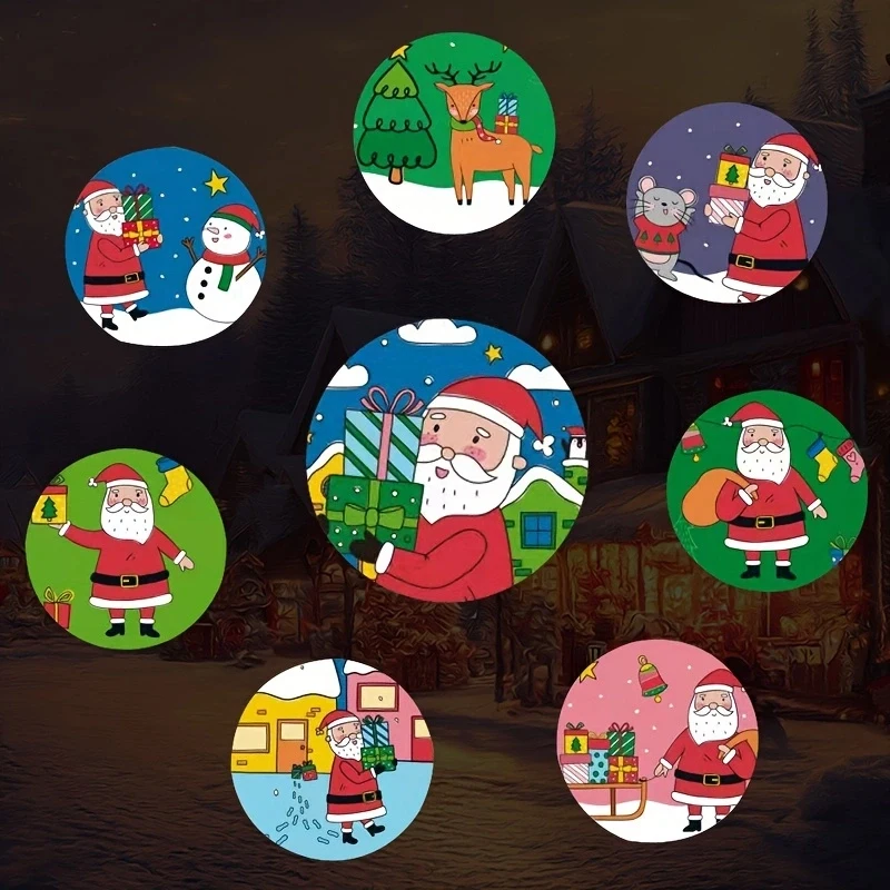 Proyector navideño infantil con escenas de Santa y árbol - imagen 2