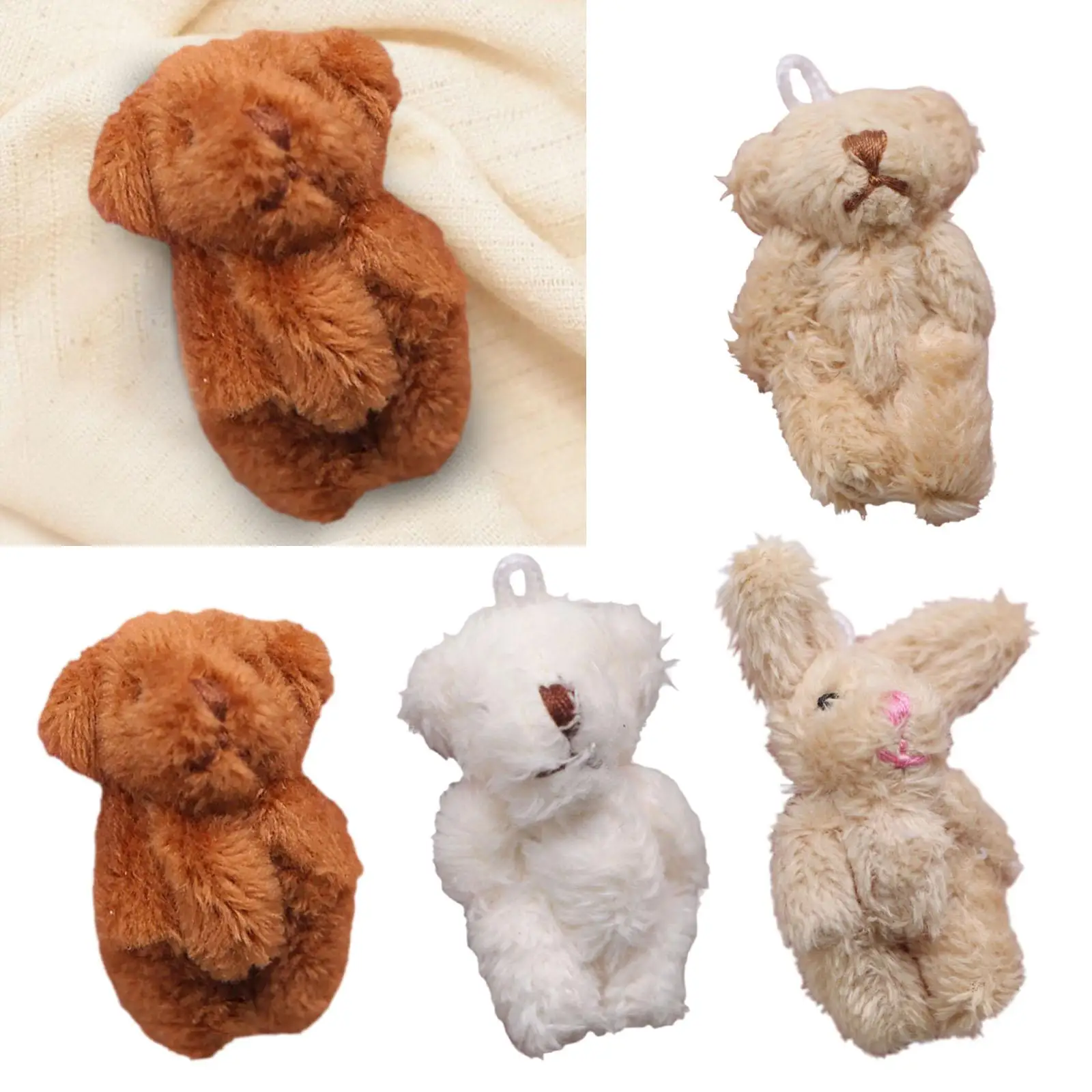 Doll House Bear 1:12 Livingroom Micro Landscape Playset Ornament Miniature Dollhouse Stuffed Bear Kids Toy Dollhouse Decoration