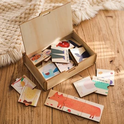 Puzzle Montessori de madera tridimensional para niños