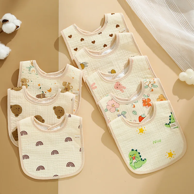 Babero impermeable de algodón para bebé con estampado exclusivo - imagen 3