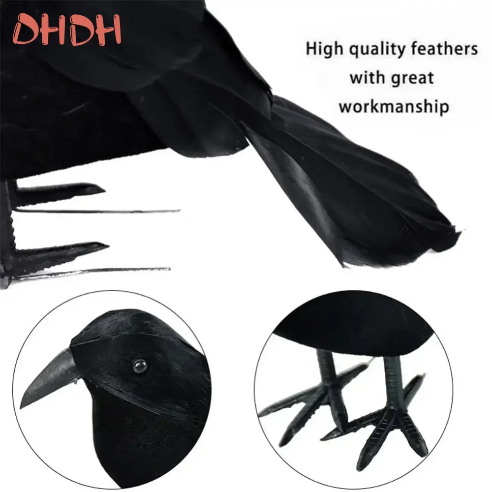 Cuervo decorativo negro para Halloween infantil - imagen 2