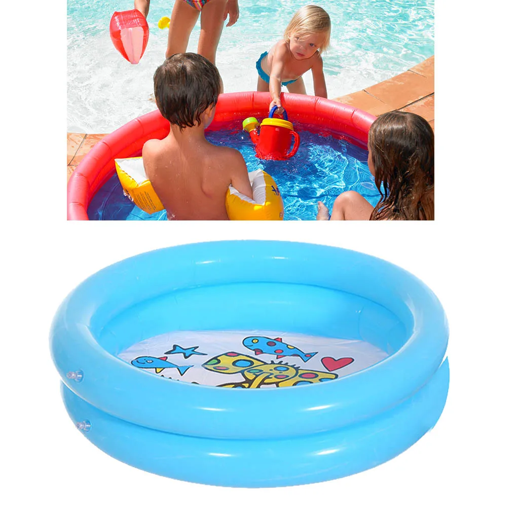 1 unidad de piscina de 65x65cm para bebés, juguetes acuáticos de verano para niños, bañera inflable, piscina redonda con estampado de animales encantadores - imagen 3