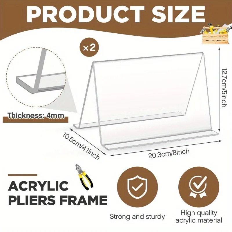 Soporte de alicates acrílicos para estante de almacenamiento de herramientas de joyería, 1 ud. - imagen 3