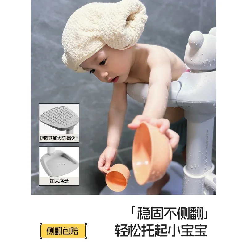 Bañera para niños, soporte para el trasero para el hogar, bañera de pie para niños pequeños - imagen 3