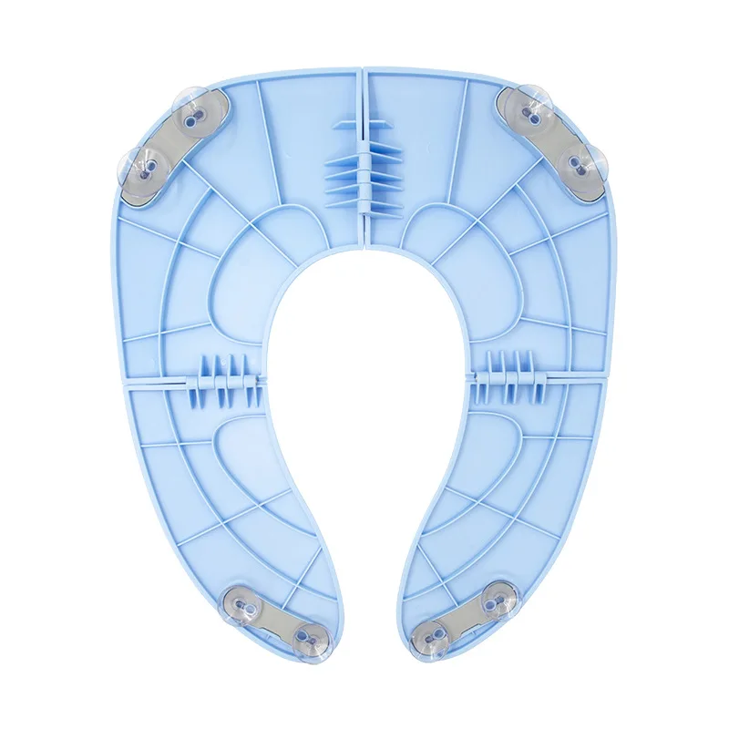 Asiento plegable para orinal de viaje, asiento portátil para inodoro, ventosas antideslizantes para inodoros ovalados redondos, equipaje de mano turístico - imagen 2