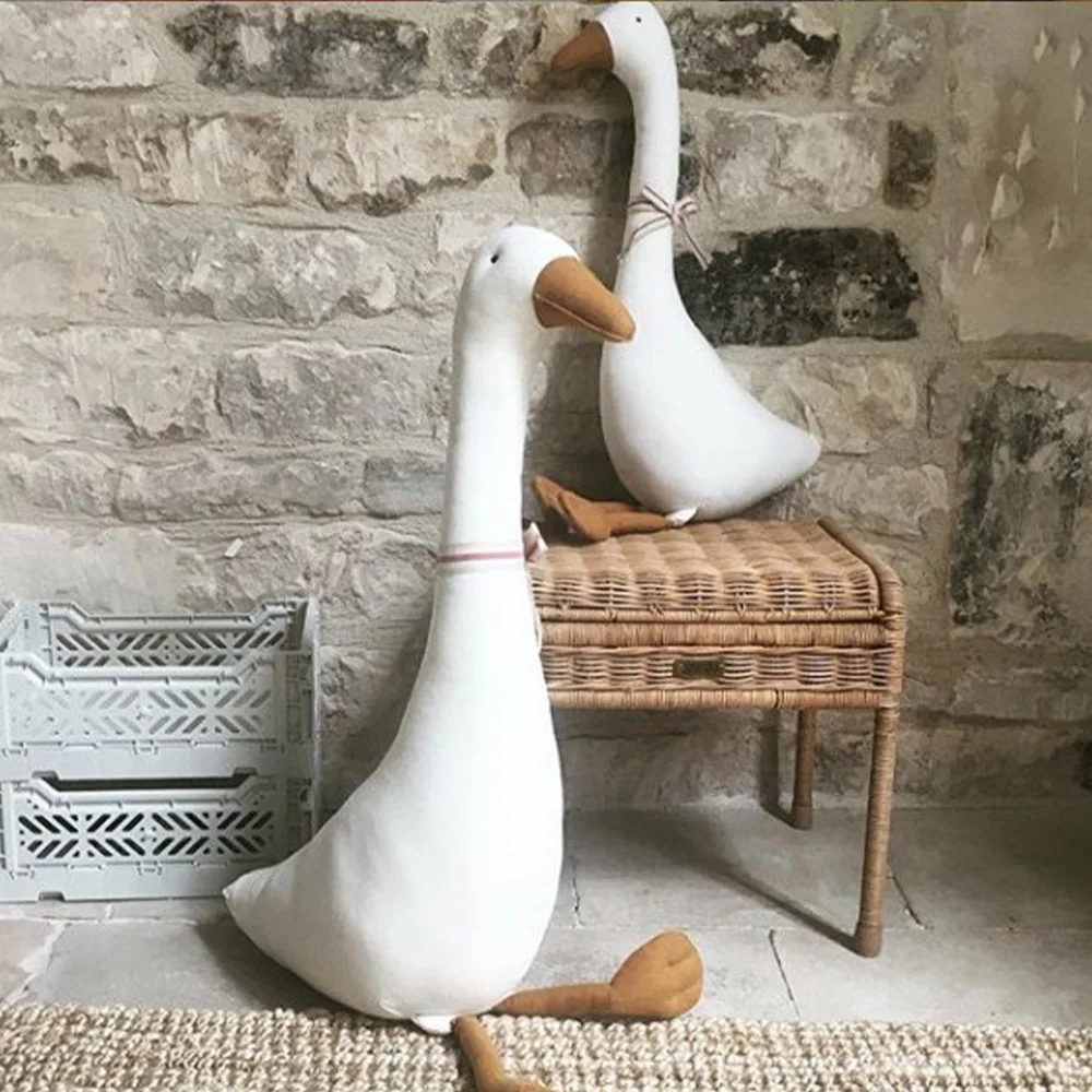 Muñeco de ganso nórdico para bebé, muñeco de ganso de dibujos animados para dormir, decoración del hogar, juguete de peluche, muñeca de regalo