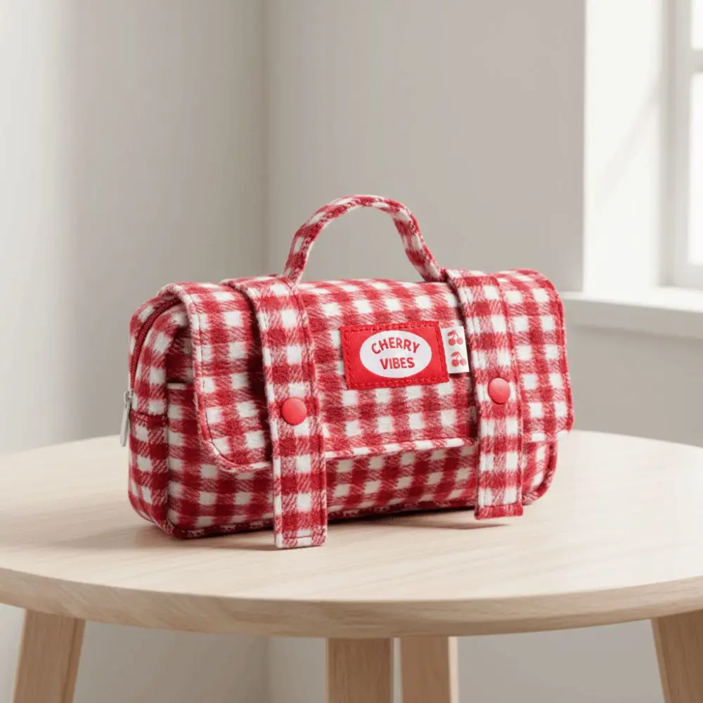 Estuche para lápices Sweet Grid, organizador de papelería con cremallera de gran capacidad, organizador de papelería portátil, organizador de bolígrafos, suministros escolares - imagen 2