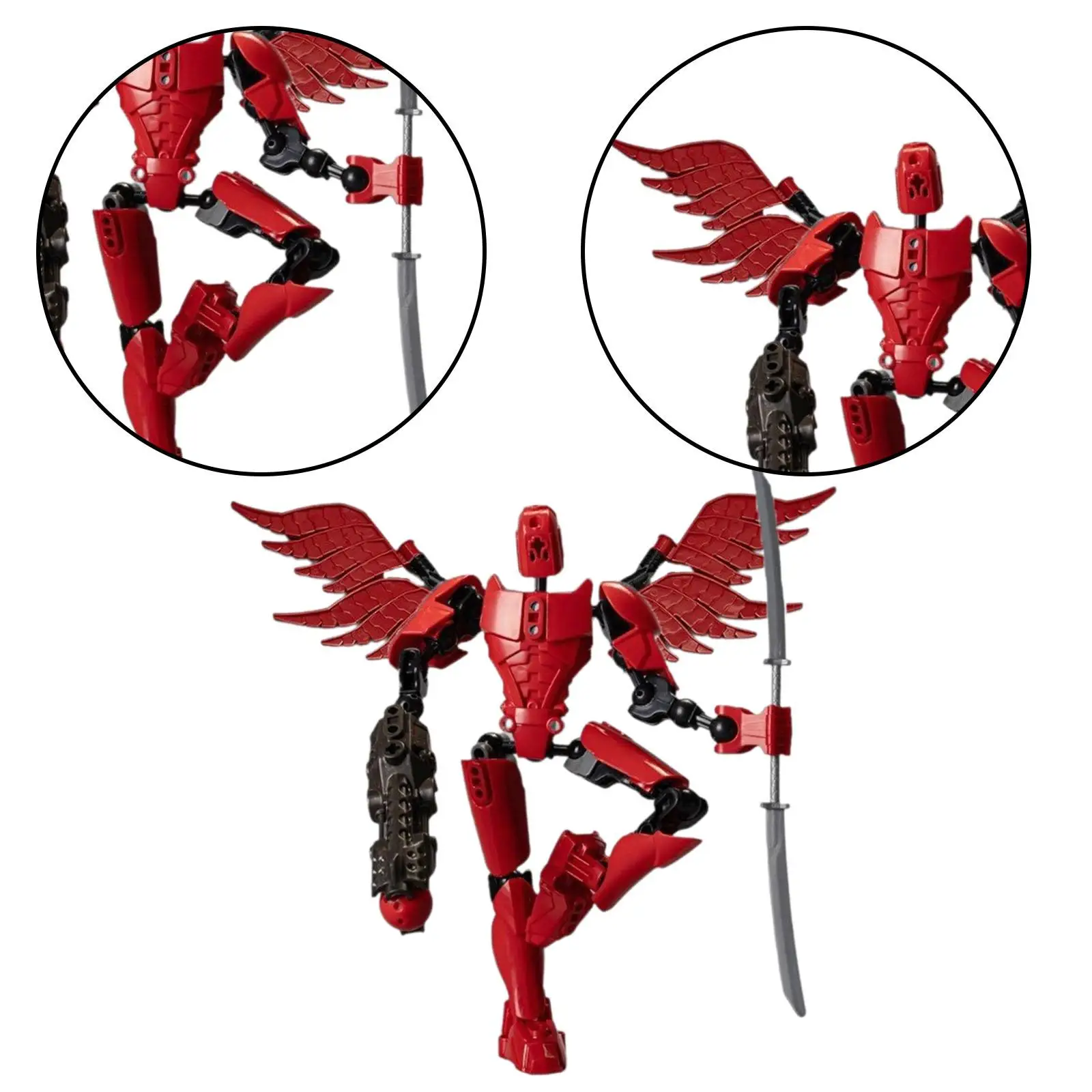 Movable 13 Jointed Action Figure Flexible Body Collectible with Accessories Model Action Robot Man Body for Collection DIY