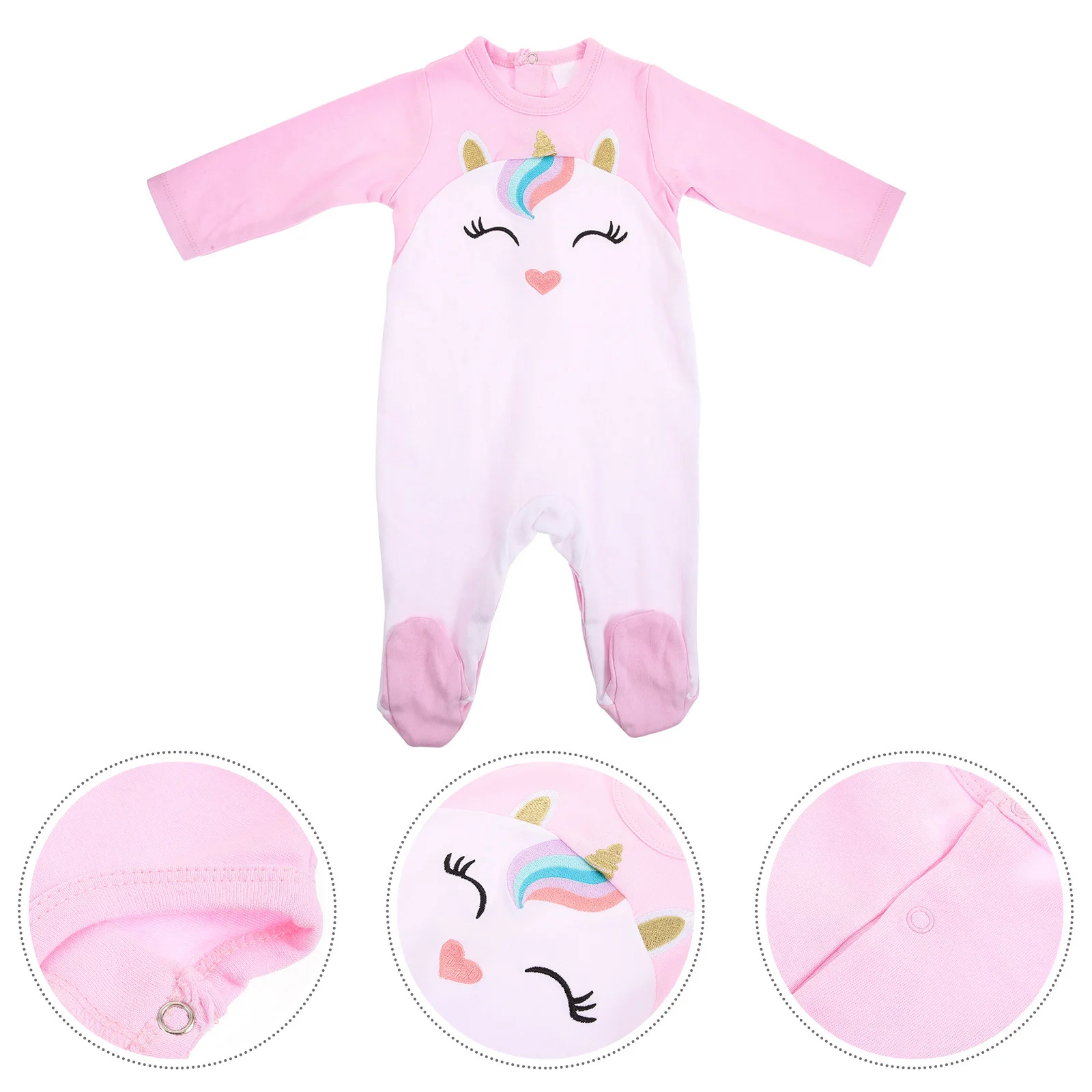 Pijama de unicornio para niñas, pelele con patas de algodón, mono de manga larga, ropa de dormir para niños pequeños, ropa de bebé, pijama para niñas - imagen 4