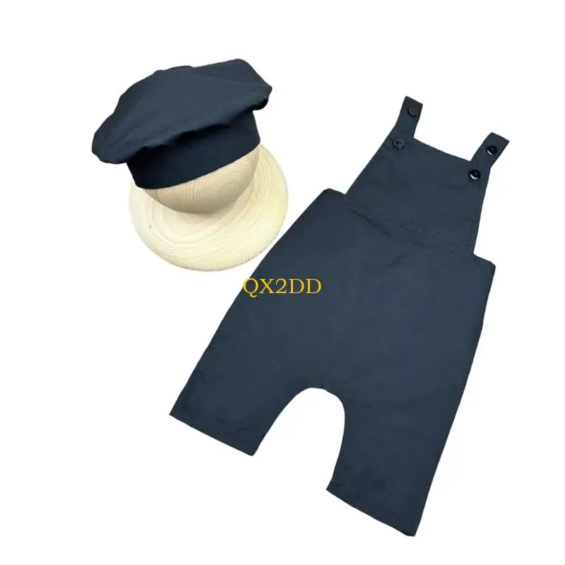 QX2D Traje fotografía con tema cocinero recién nacido, tejido poliéster suave, disfraz fácil usar - imagen 5