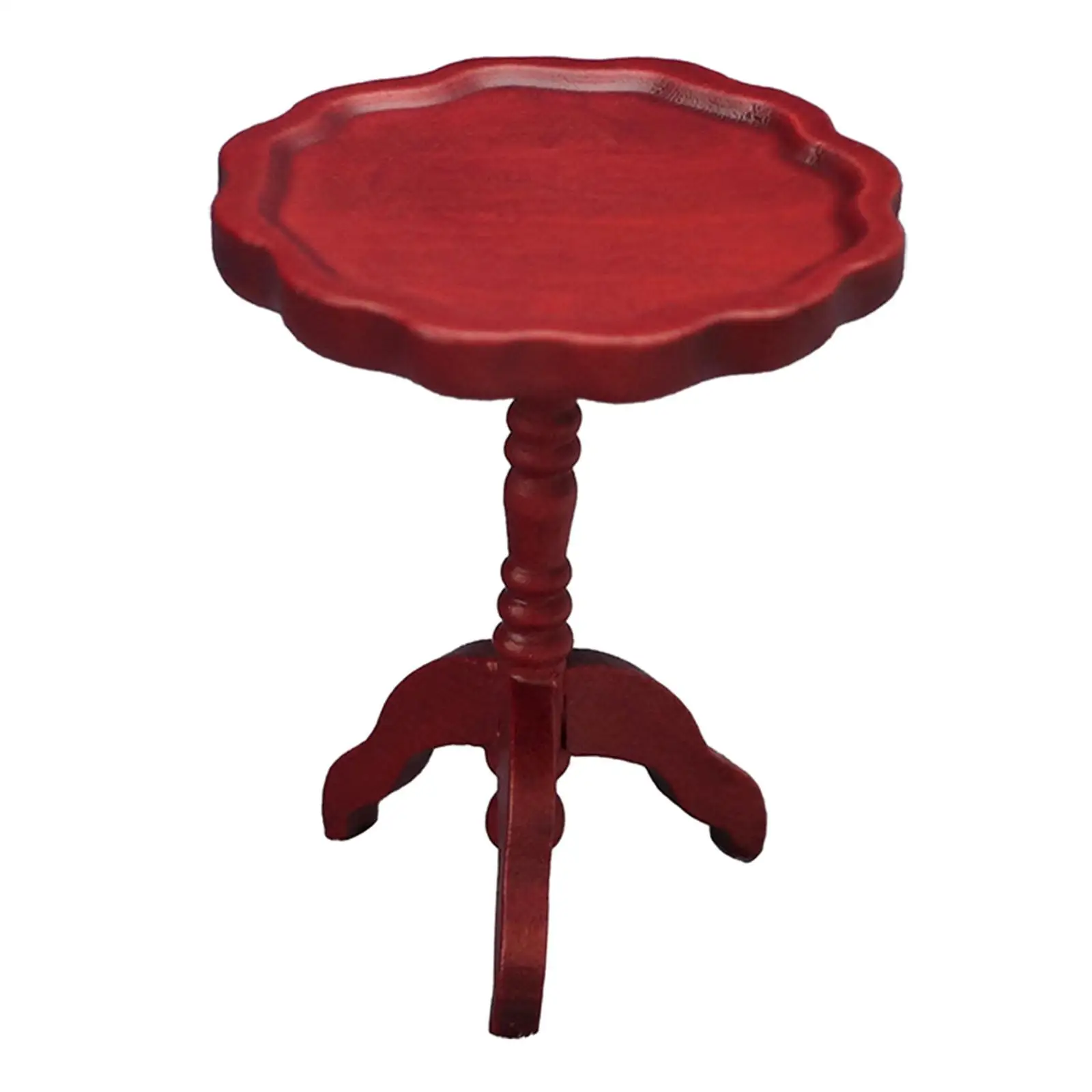 1:12 Scale Wooden Doll House Table, DIY Miniature Doll House Furniture Model,