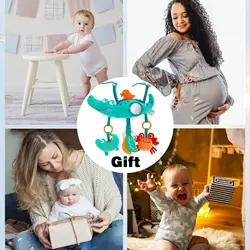 Set regalo bebé con cochecito, peluche sonoro y arco de juguetes