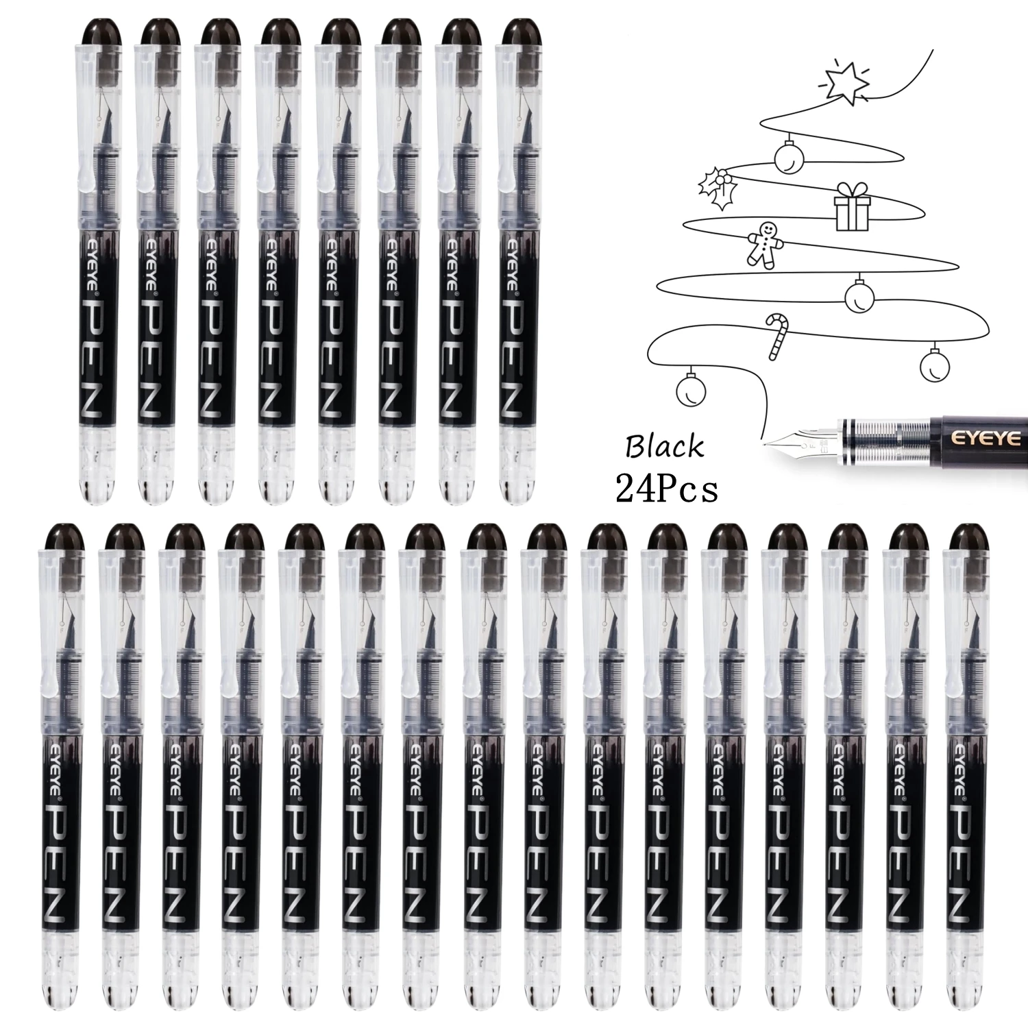 T 24Pcs Black Ink