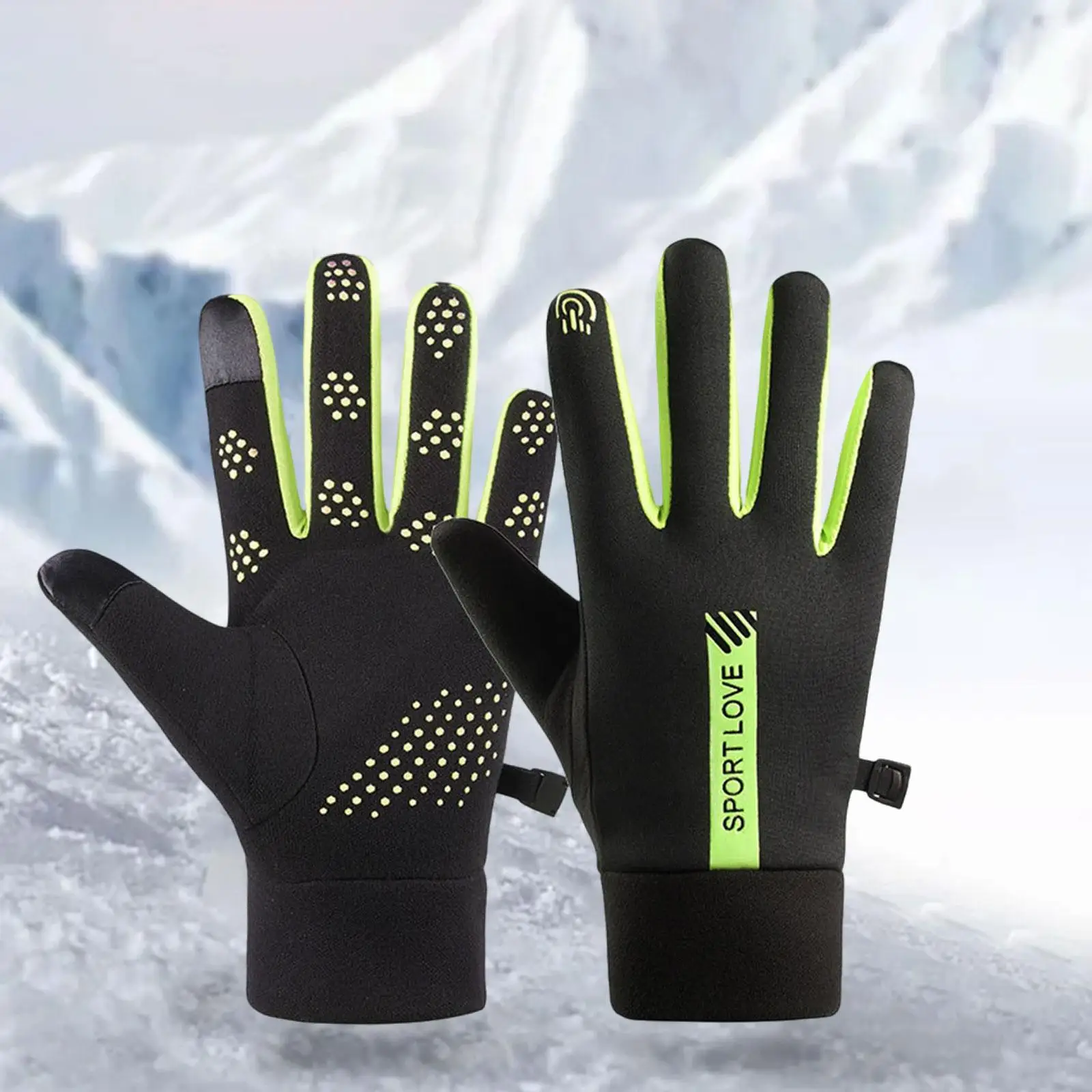 Waterproof Winter Gloves for Women Fleece Lined Ski Mittens Non Slip Thermal Gloves for Biking and Hiking