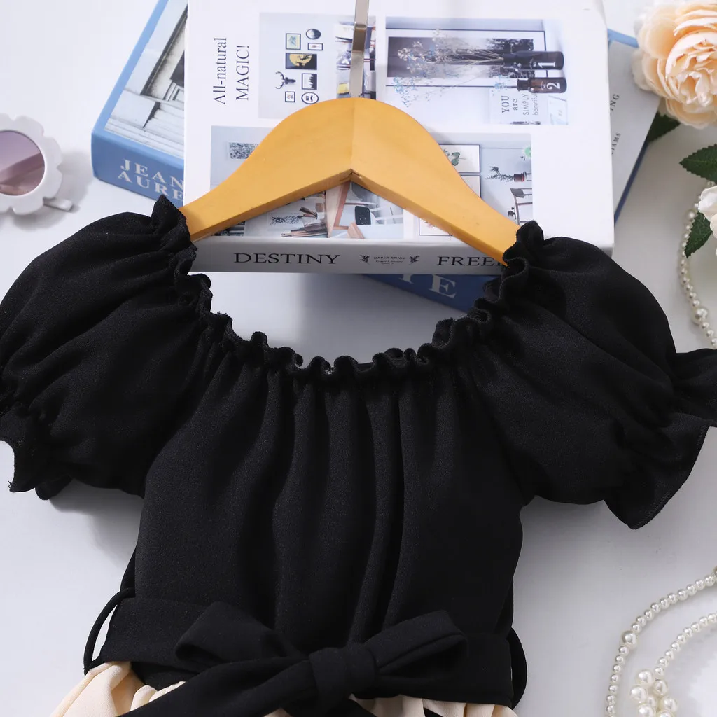 Vestido niña albaricoque de manga corta – Elegante verano - imagen 3