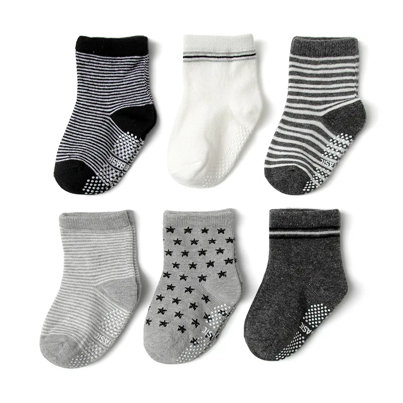 Juego de 12 pares de calcetines de algodón para bebés de 0 a 3T, calcetines antideslizantes para niños y niñas, calcetines para niños pequeños, accesorios para bebés recién nacidos - imagen 3