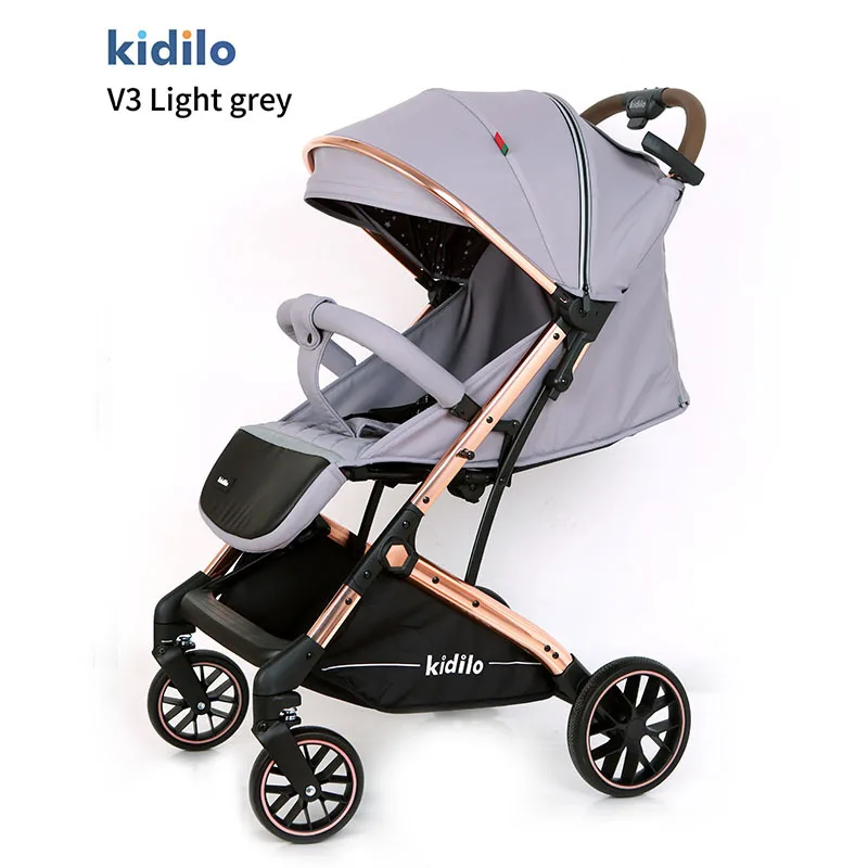 Cochecito de alta vista para sentarse y tumbado, cochecito de bebé plegable y ligero - imagen 3