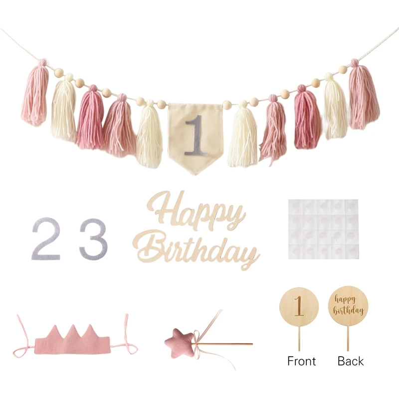 9Pcs Pink Tassel