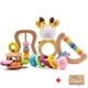 5pc Giraffe Rattle